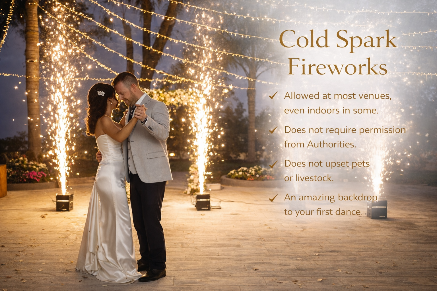 Cold fireworks Nerja, Spain